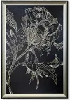 Folklore Black and Silver Flower Wall Art