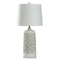 32 Inch Gray Leaf Ceramic Table Lamp