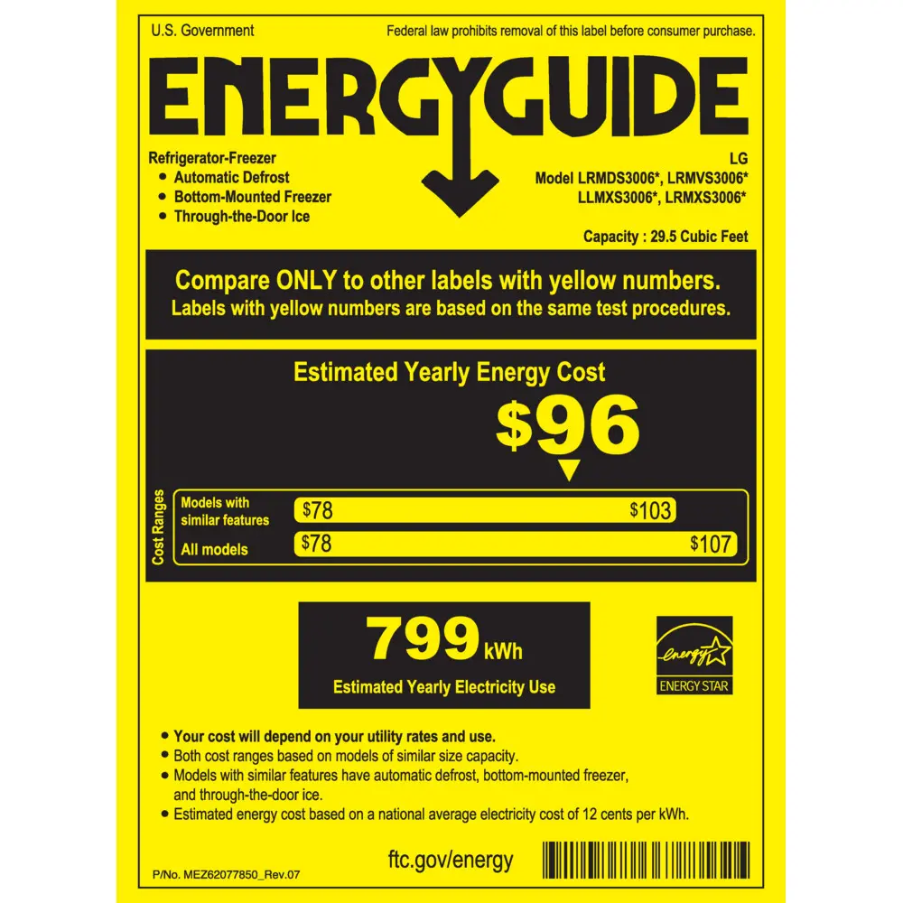 LRMXS3006S LG 29.5 Cu Ft French Door Refrigerator - PrintProof™ Stainless Steel-18
