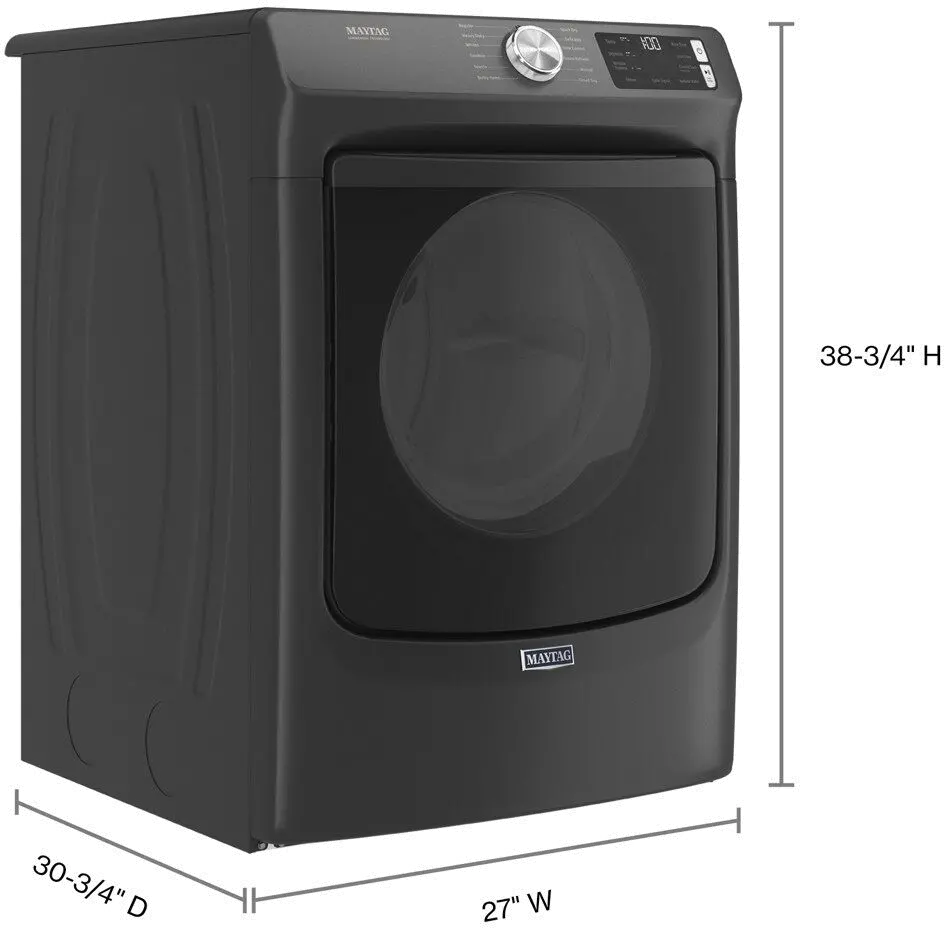 MGD6630MBK Maytag 7.3 cu ft Gas Dryer - Volcano Black-7