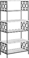 Ella White Marble Bookcase