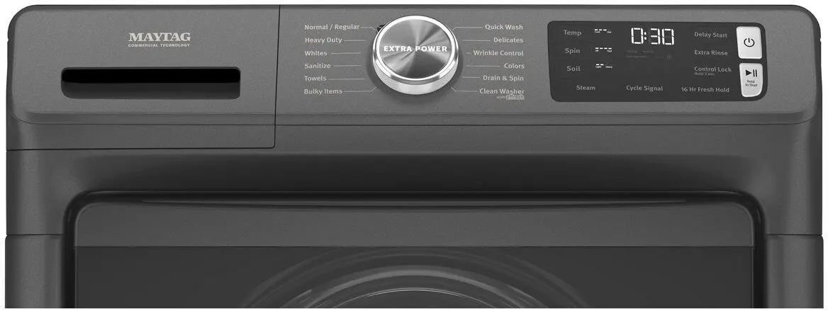 MHW6630MBK Maytag 4.8 cu ft Front Load Washer - Black MH6630-5