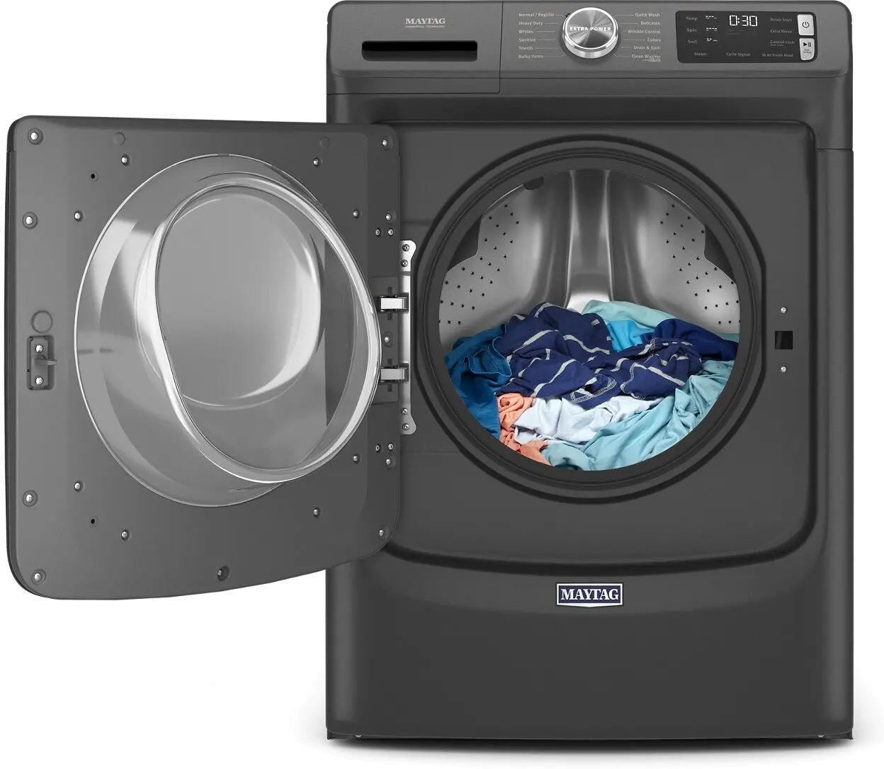 MHW6630MBK Maytag 4.8 cu ft Front Load Washer - Black MH6630-8