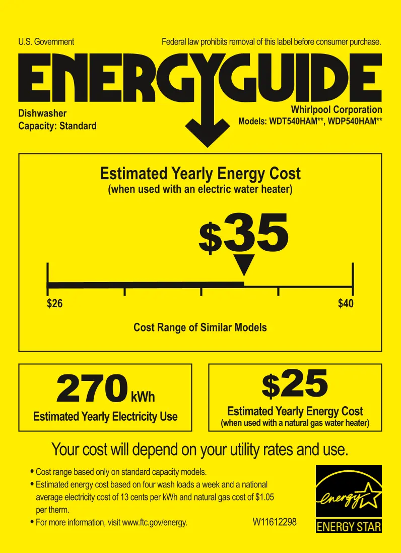 WDP540HAMZ Whirlpool Top Control Dishwasher - Stainless Steel-9