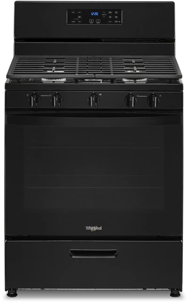 Whirlpool 5.1 cu ft Gas Range - Black