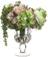Hydrangea and Rose 10 Arrangement in Vase