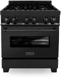 RAB-BR-30 ZLINE 4 cu ft Dual Fuel Range - Black Stainless Steel