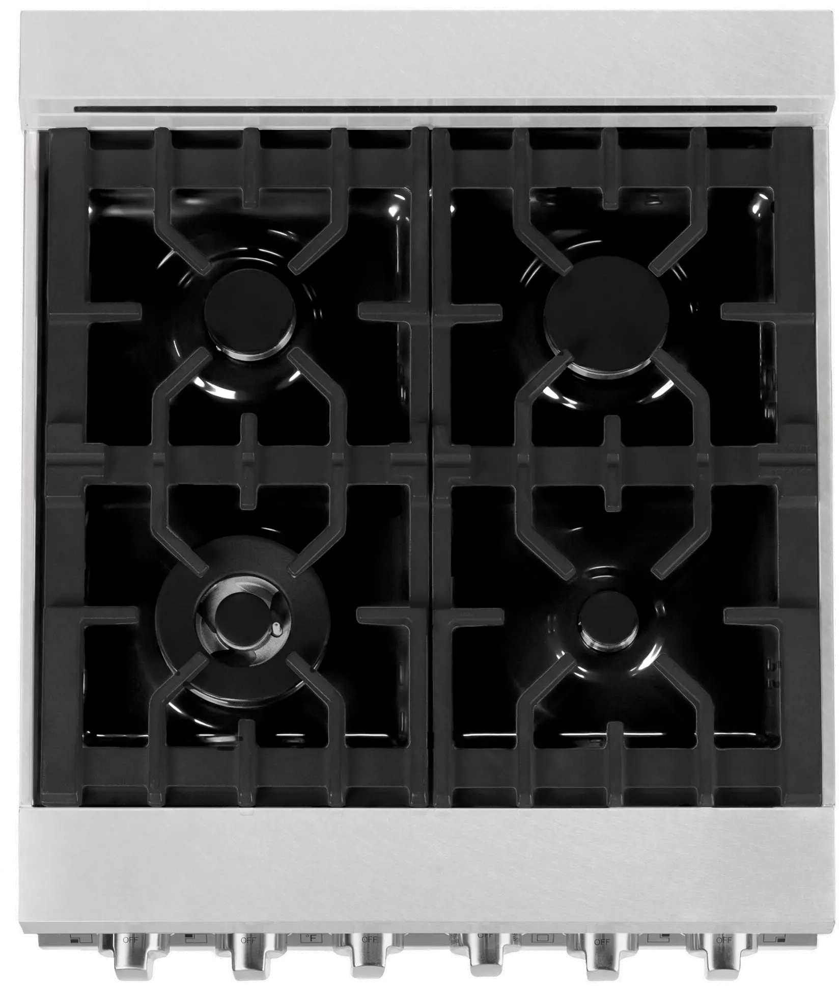 RAS-SN-24 ZLINE 2.8 cu ft Dual Fuel Range - 24 W DuraSnow Stainless Steel-5