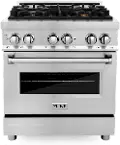 RAS-SN-30 ZLine 4 cu ft Dual Fuel Range - DuraSnow Stainless Steel