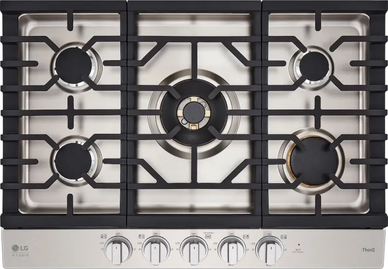 LG Studio 30 Inch Gas Cooktop - Stainless Steel