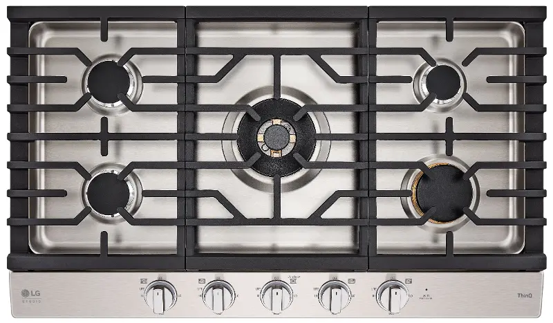 LG Studio 36 Inch Gas Cooktop - Stainless Steel