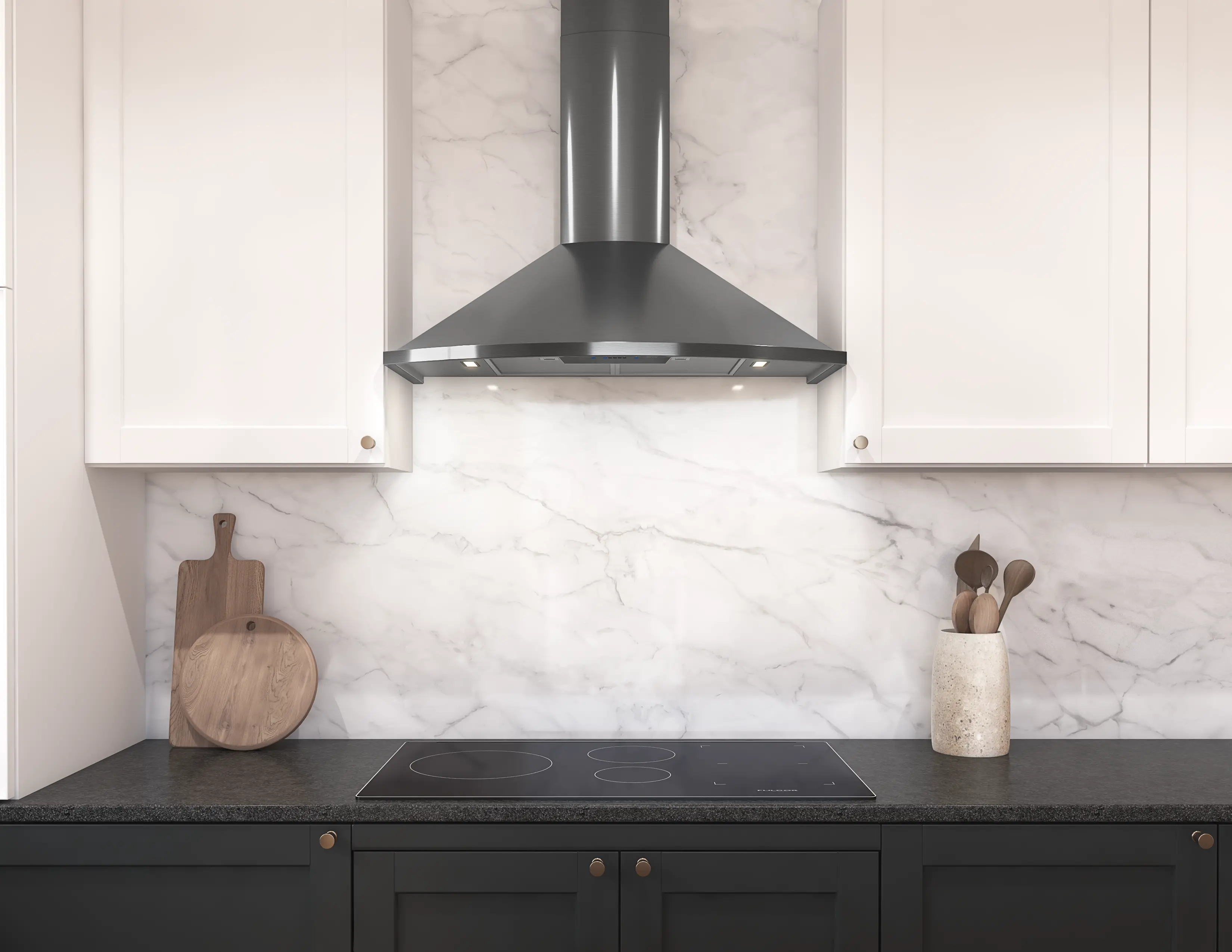 ZSA-M90FBS Zephyr 36 Inch Savona Range Hood - Black Stainless Steel-2