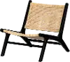 14162 Balka Natural and Black Rattan Lounge Chair - South Shore