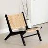 14162 Balka Natural and Black Rattan Lounge Chair - South Shore