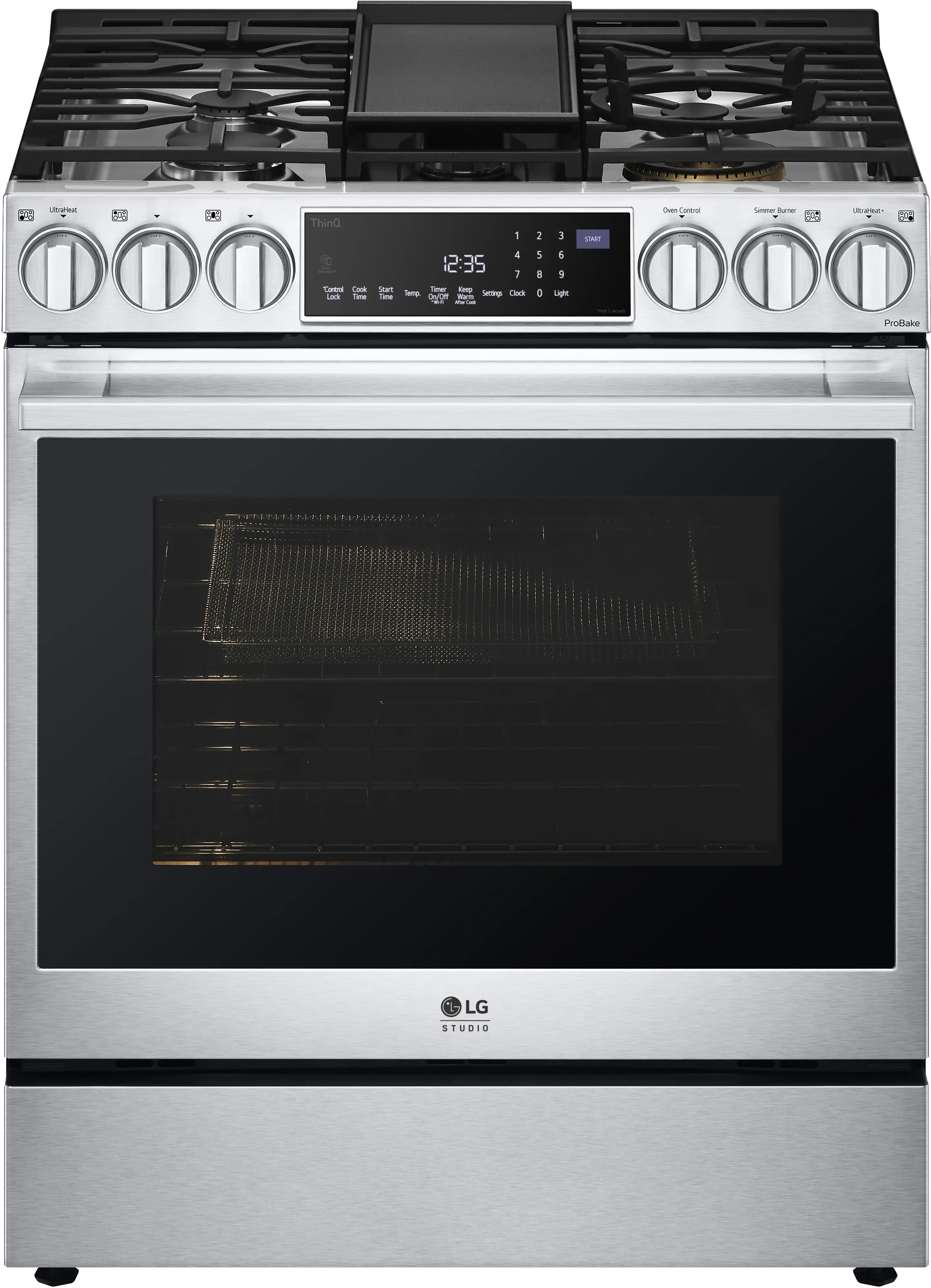 LSDS6338F LG Studio 6.3 cu ft Dual Fuel Range - Stainless Steel-1