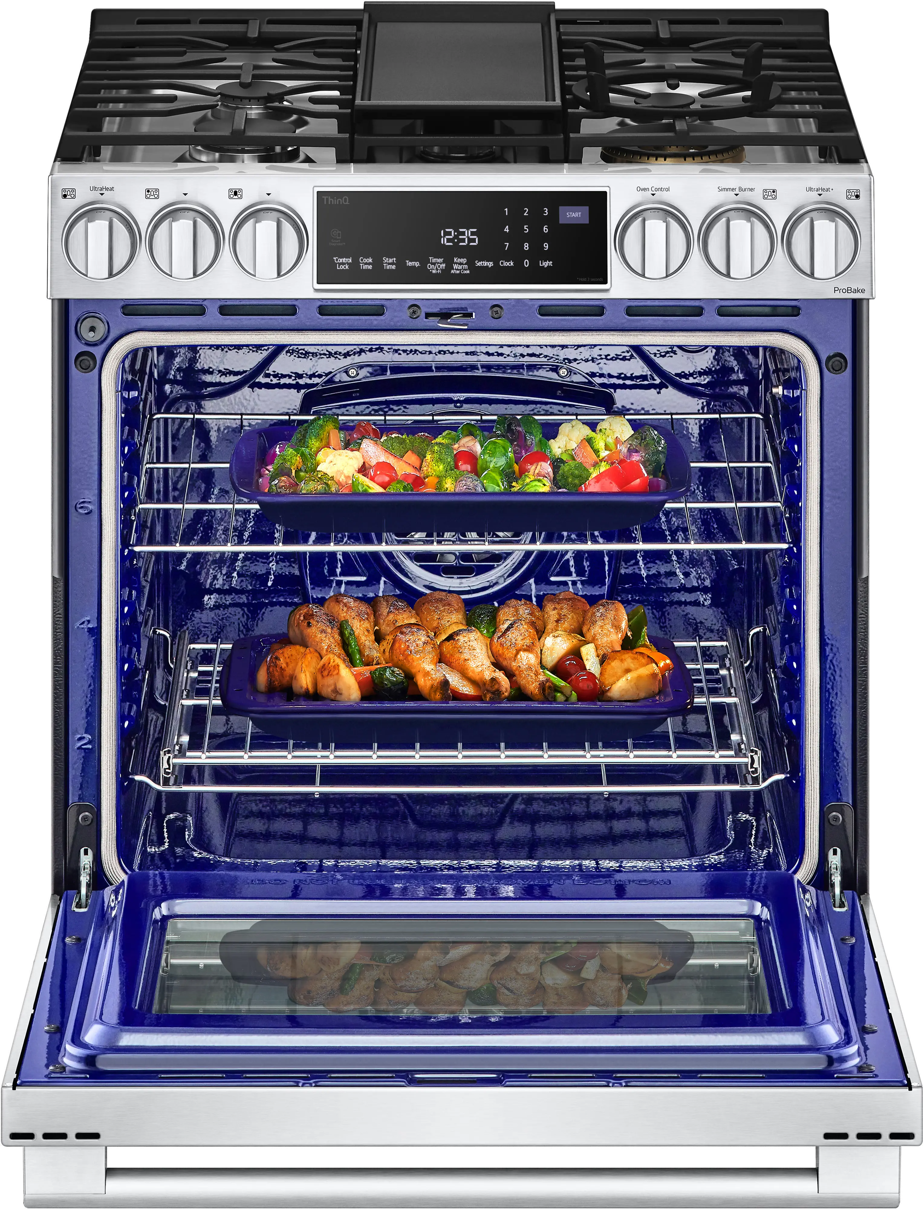 LSDS6338F LG Studio 6.3 cu ft Dual Fuel Range - Stainless Steel-4