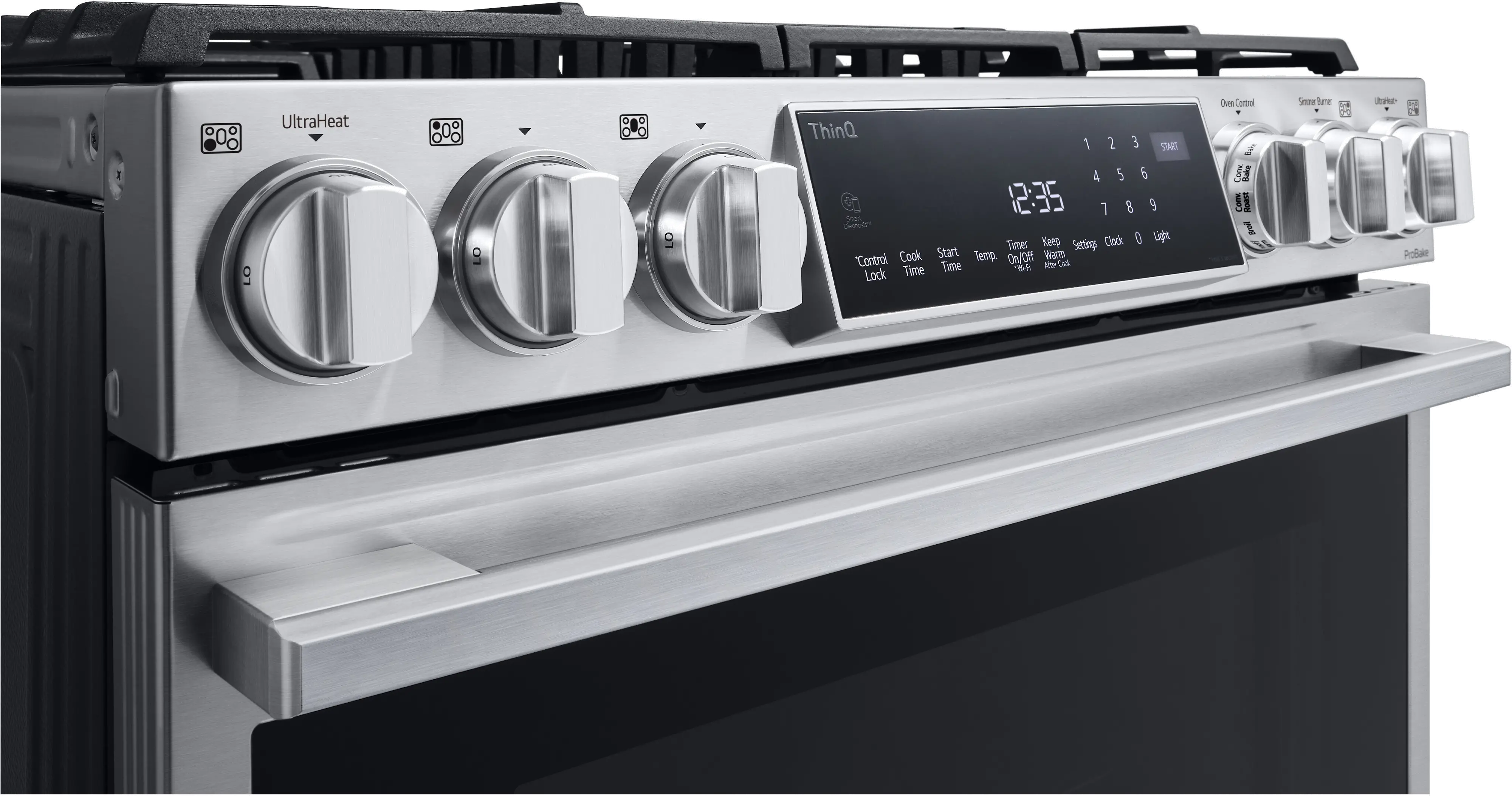 LSDS6338F LG Studio 6.3 cu ft Dual Fuel Range - Stainless Steel-5