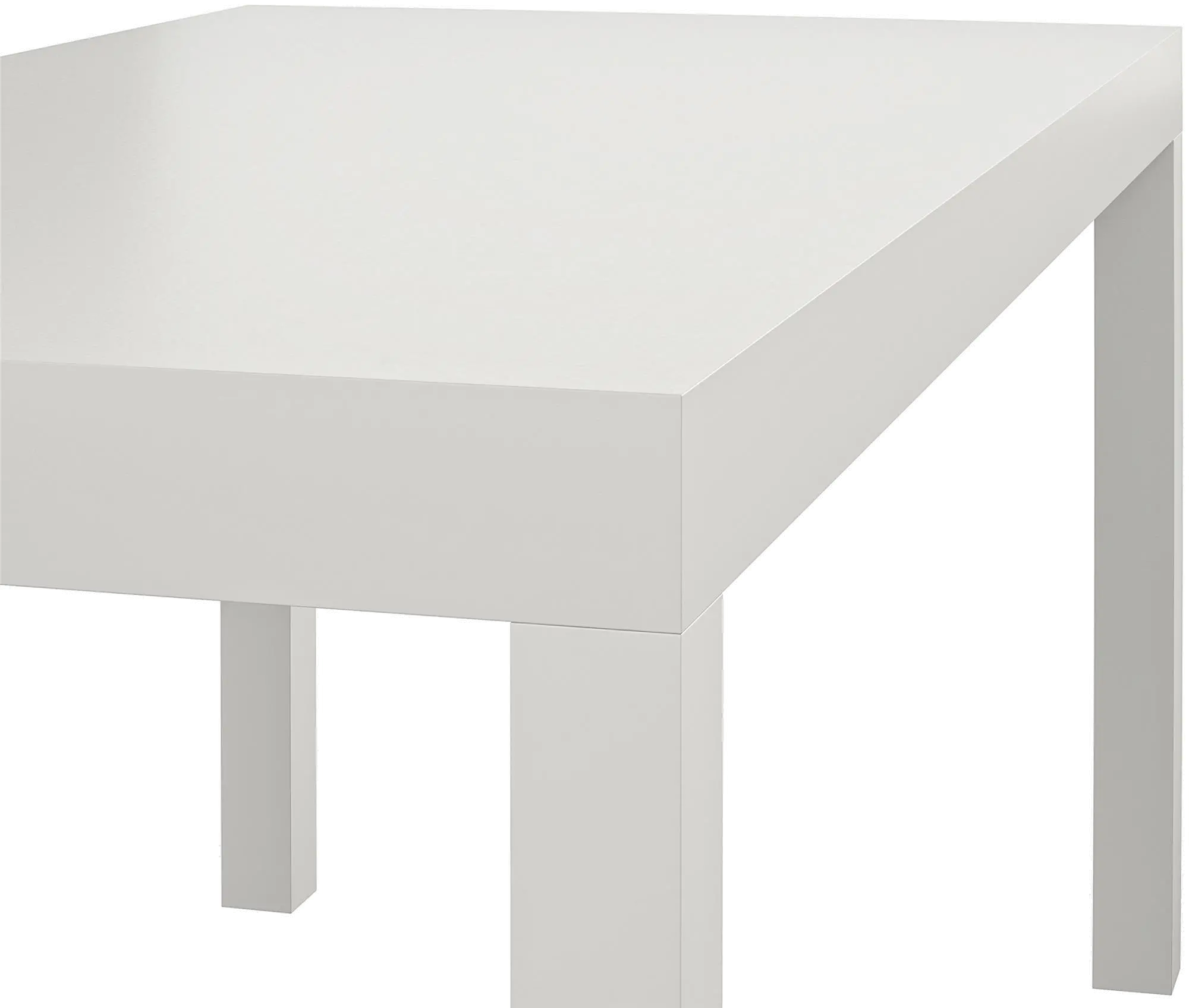 Parsons White Coffee Table-5