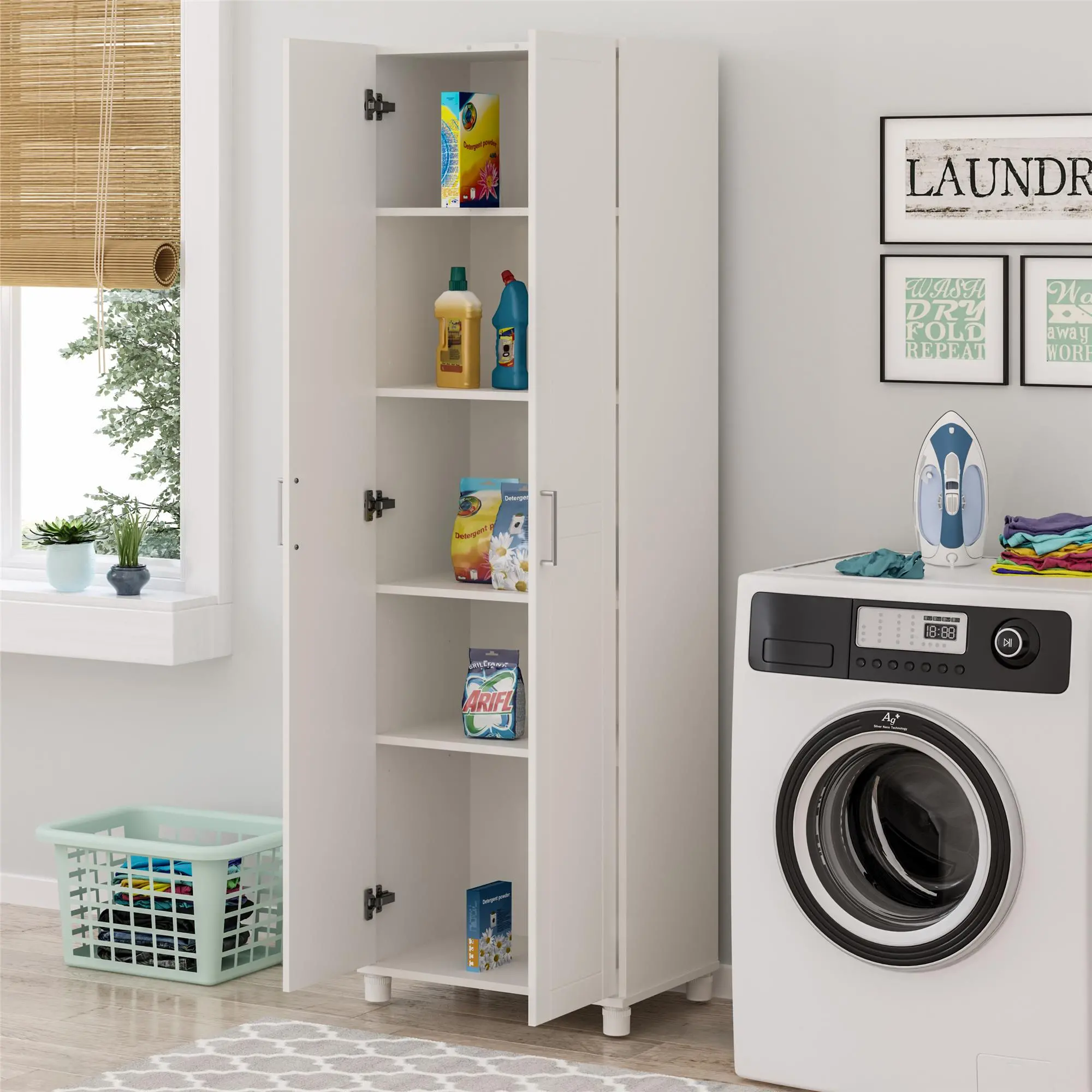 Callahan White 24 Utility Storage Cabinet-3