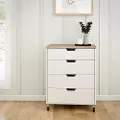 Versa White 4-Drawer Storage Cart