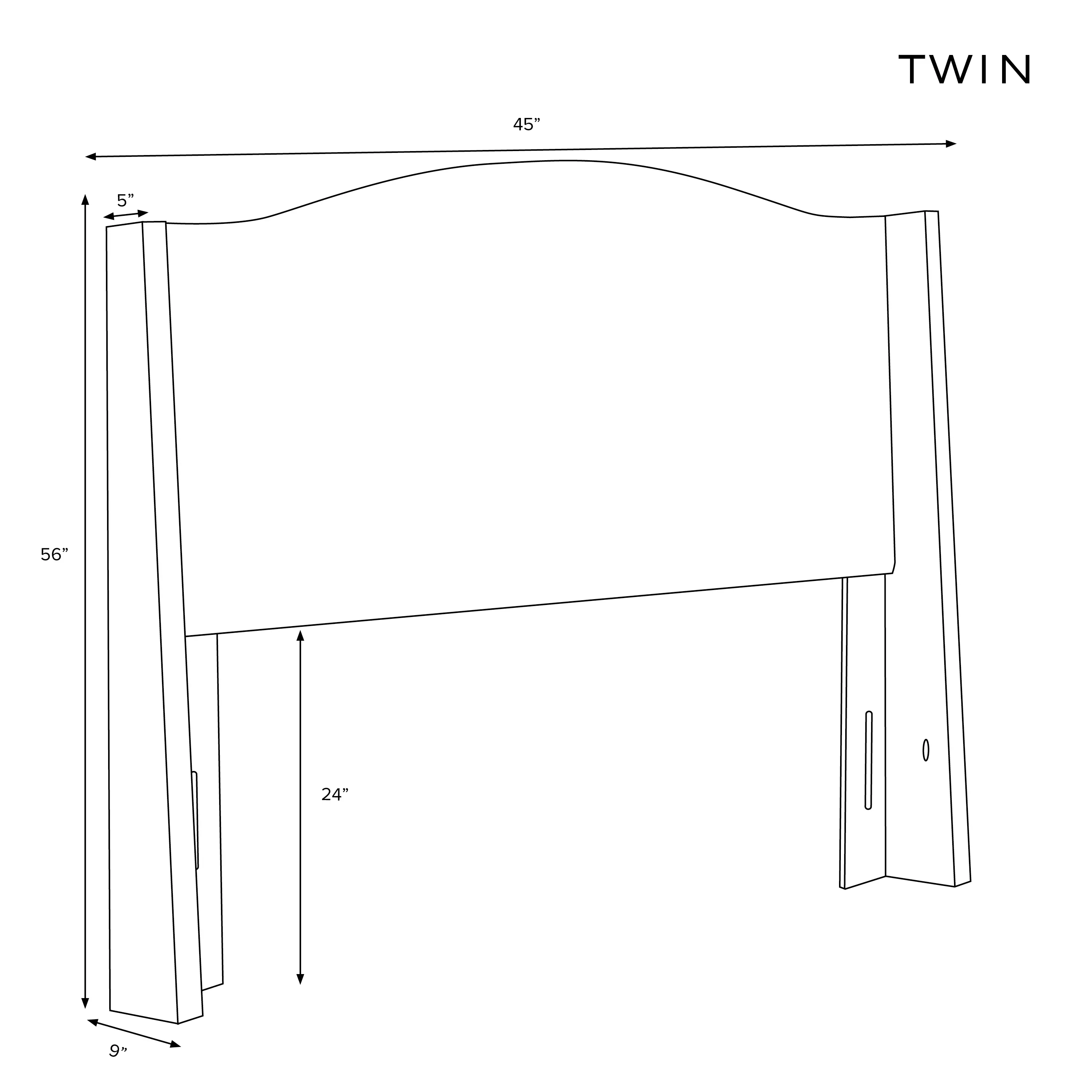 420TMLNELP Blake Elephant Gray Twin Wingback Headboard - Skyline Furniture-4