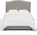 423BEDMLNELP Blake Elephant Gray King Wingback Bed - Skyline Furniture