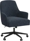 78-9LNNNV Hudson Linen Navy Blue Office Chair - Skyline Furniture