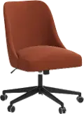 84-9VLVBRNORN Spencer Velvet Burnt Orange Office Chair - Skyline Furniture