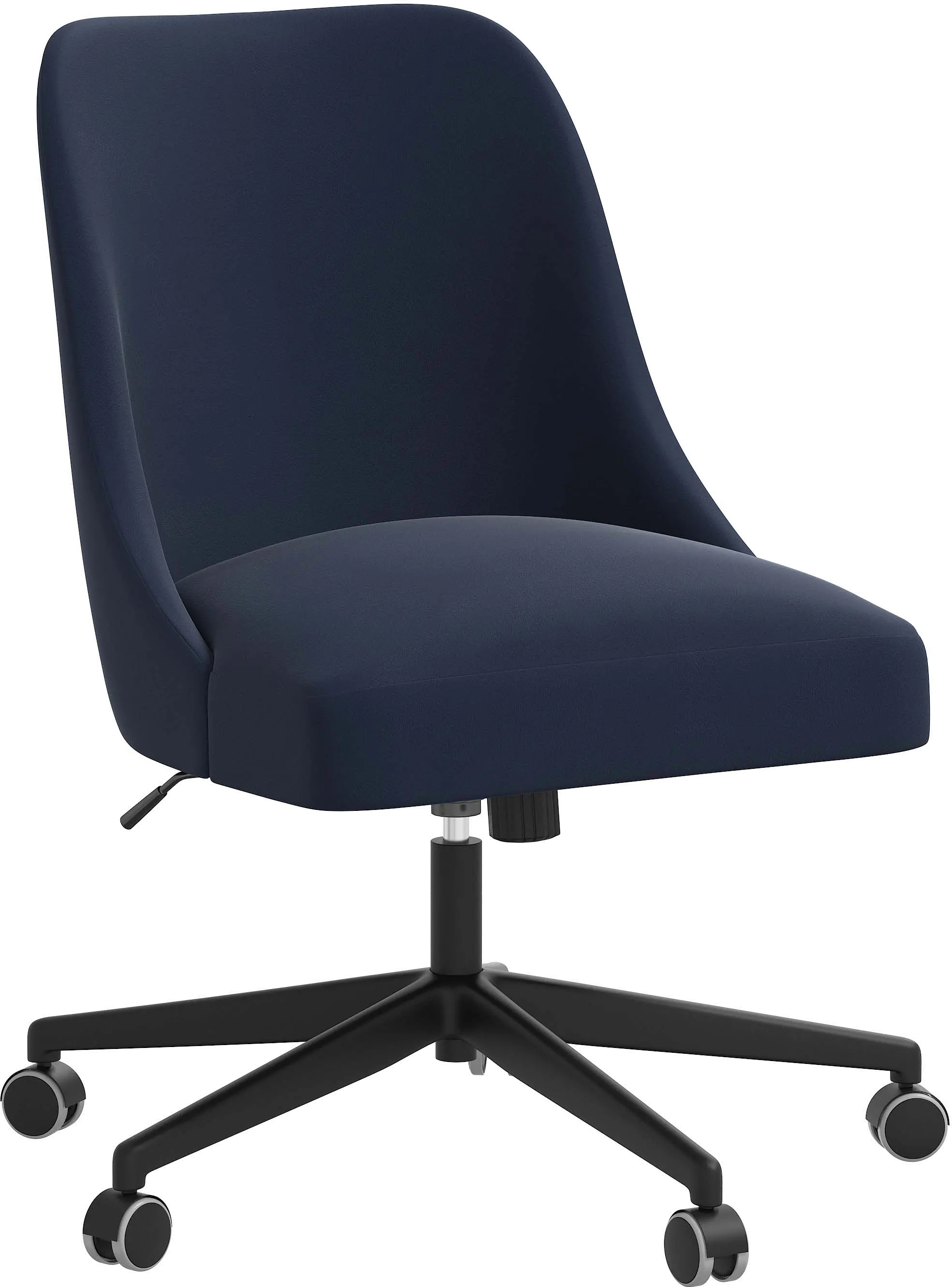 84-9VLVINK Spencer Velvet Ink Office Chair - Skyline Furniture-1