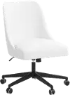 84-9VLVWHT Spencer Velvet White Office Chair - Skyline Furniture