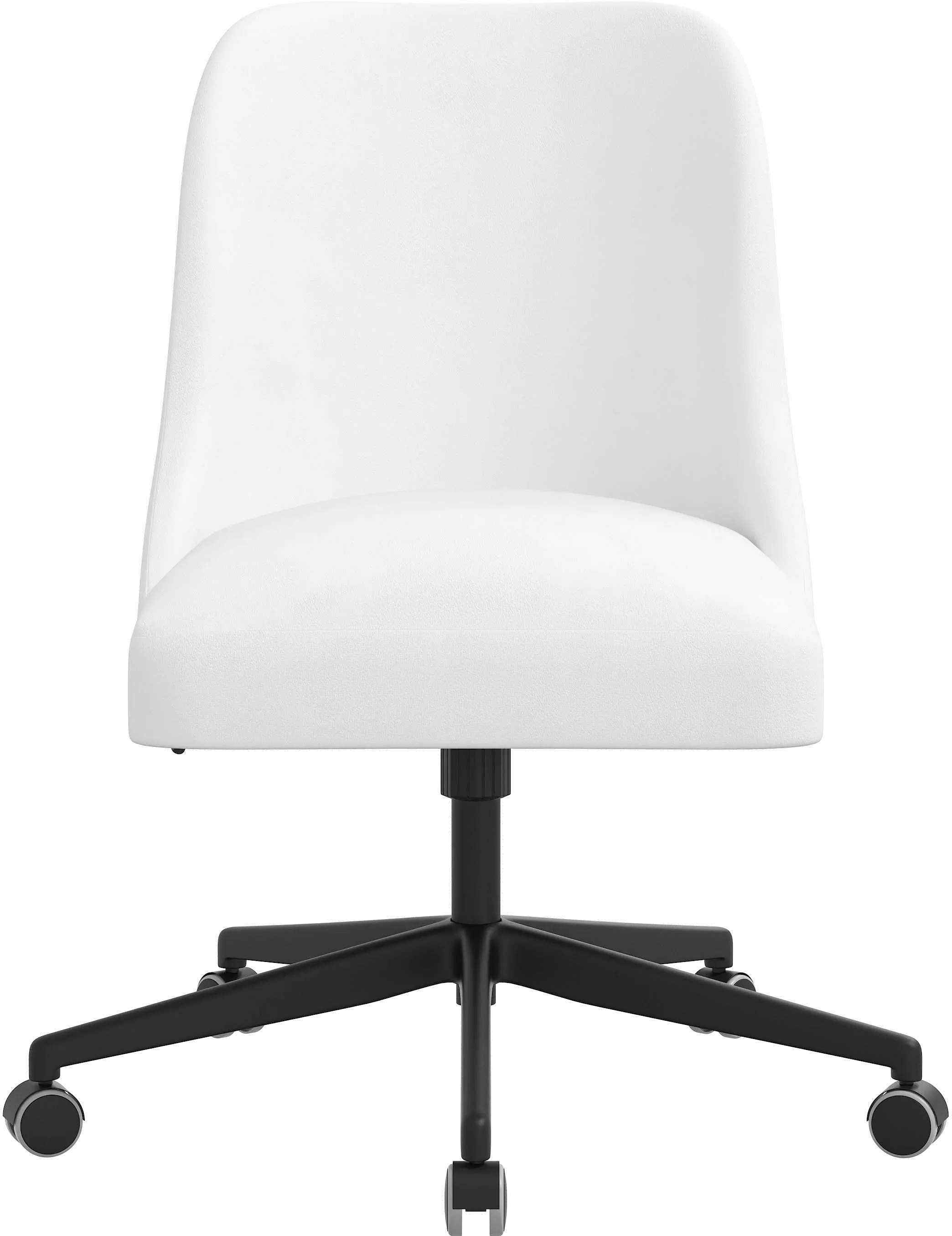 84-9VLVWHT Spencer Velvet White Office Chair - Skyline Furniture-2