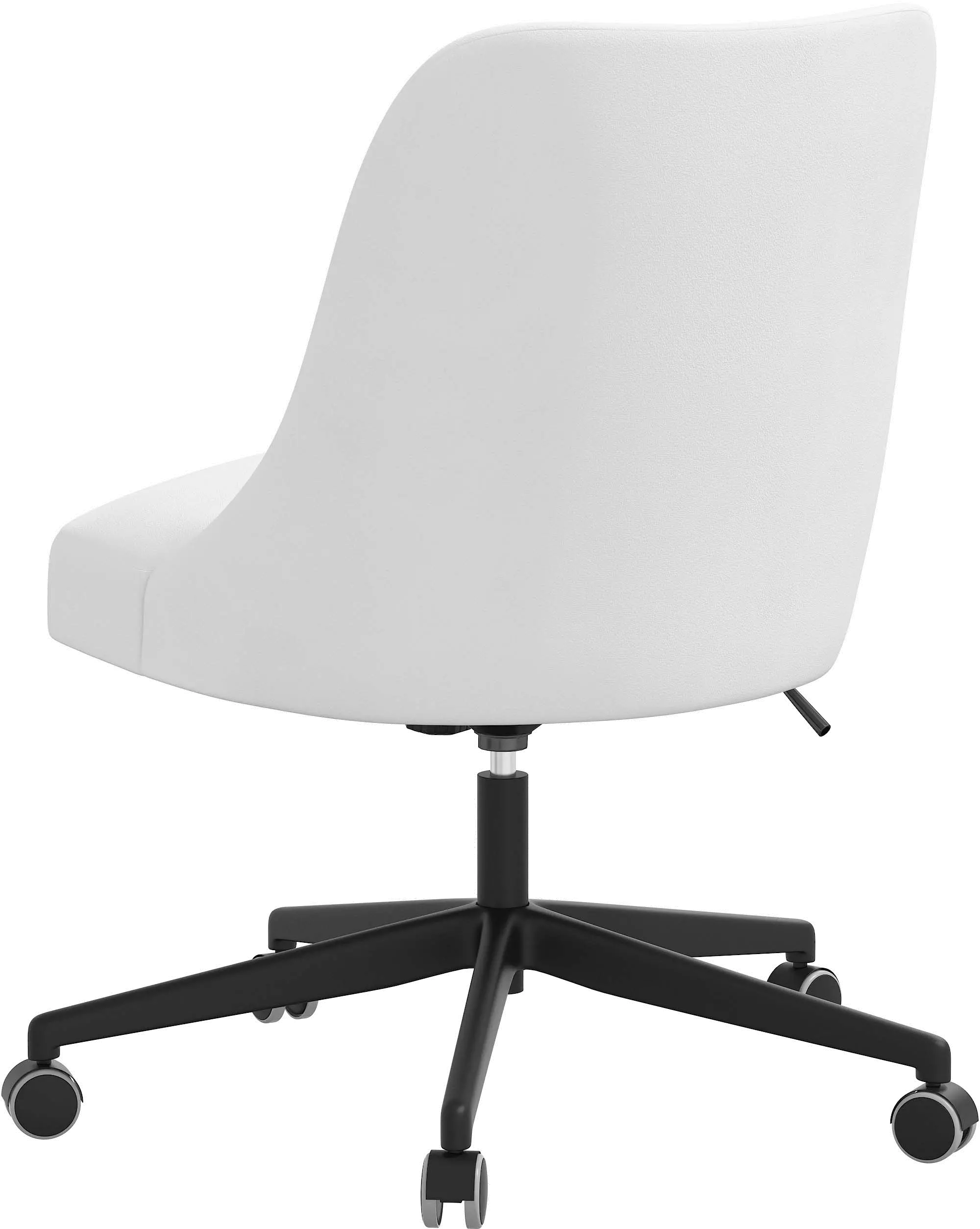 84-9VLVWHT Spencer Velvet White Office Chair - Skyline Furniture-4