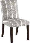 63-6BNNTTSTRPCHRCOGA Drew Charcoal Stripe Dining Chair - Skyline Furniture