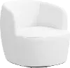 48-10VLVWHT Hunter Velvet White Swivel Chair - Skyline Furniture