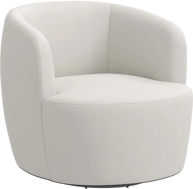 Hunter Velvet Light Gray Swivel Chair - Skyline Furniture
