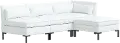 CSE12SETBYBKVLVWHT Jackson Velvet White 4 Piece Sectional - Skyline Furniture