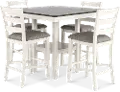 Tahoe Gray Oak and White 5 Piece Counter Height Dining Set
