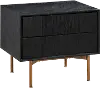 LCCFLABL Carnaby Black and Bronze 2 Drawer Nightstand
