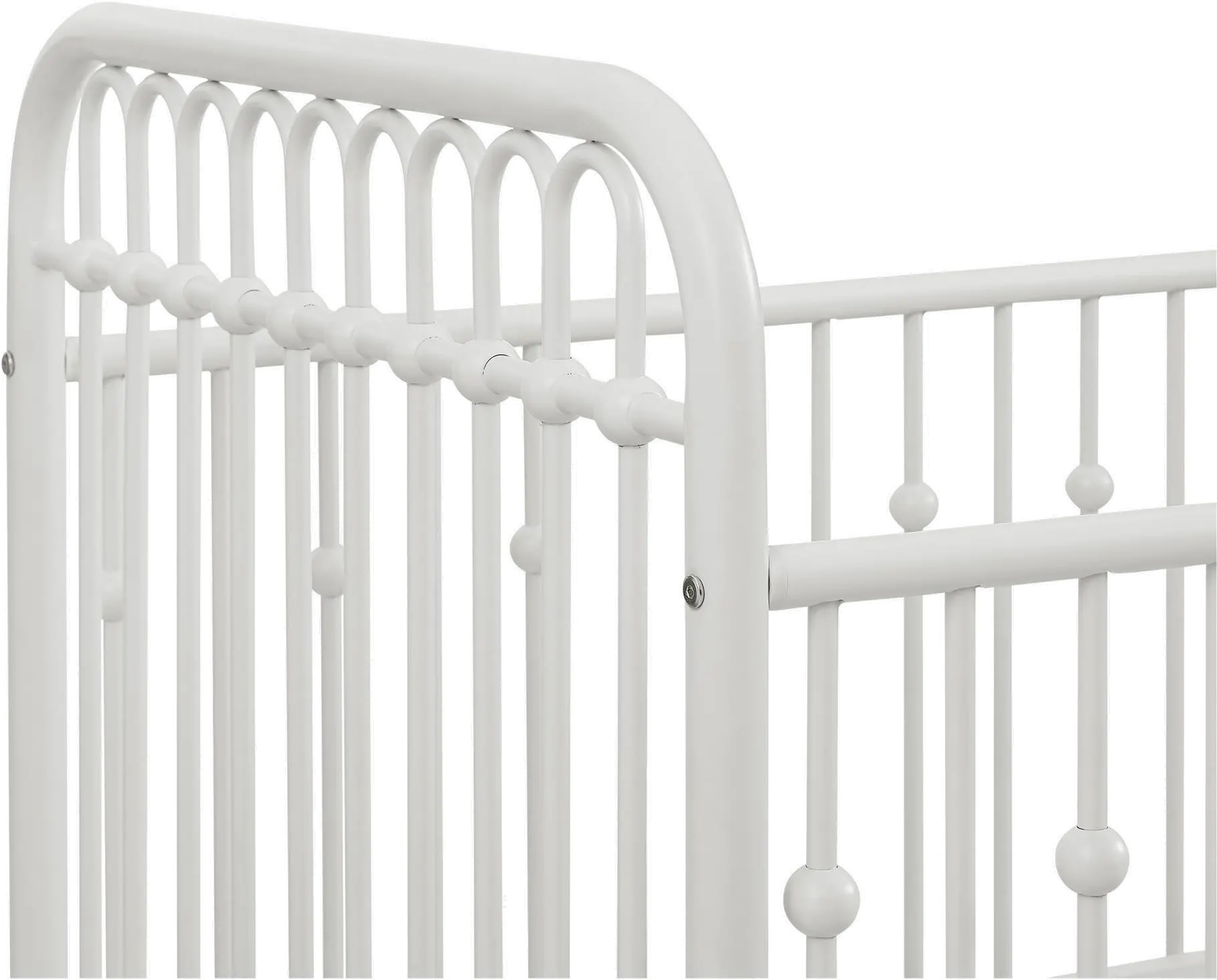 Monarch Hill Ivy Off White Metal Baby Crib-5