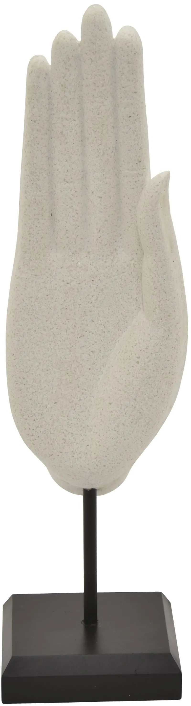 15-Inch Hand Sculpture with Black Base