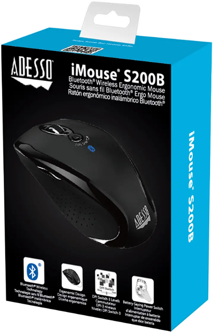 iMOUSE-S200B BLK Adesso iMouse S200B Ergonomic Mini Wireless Mouse-11