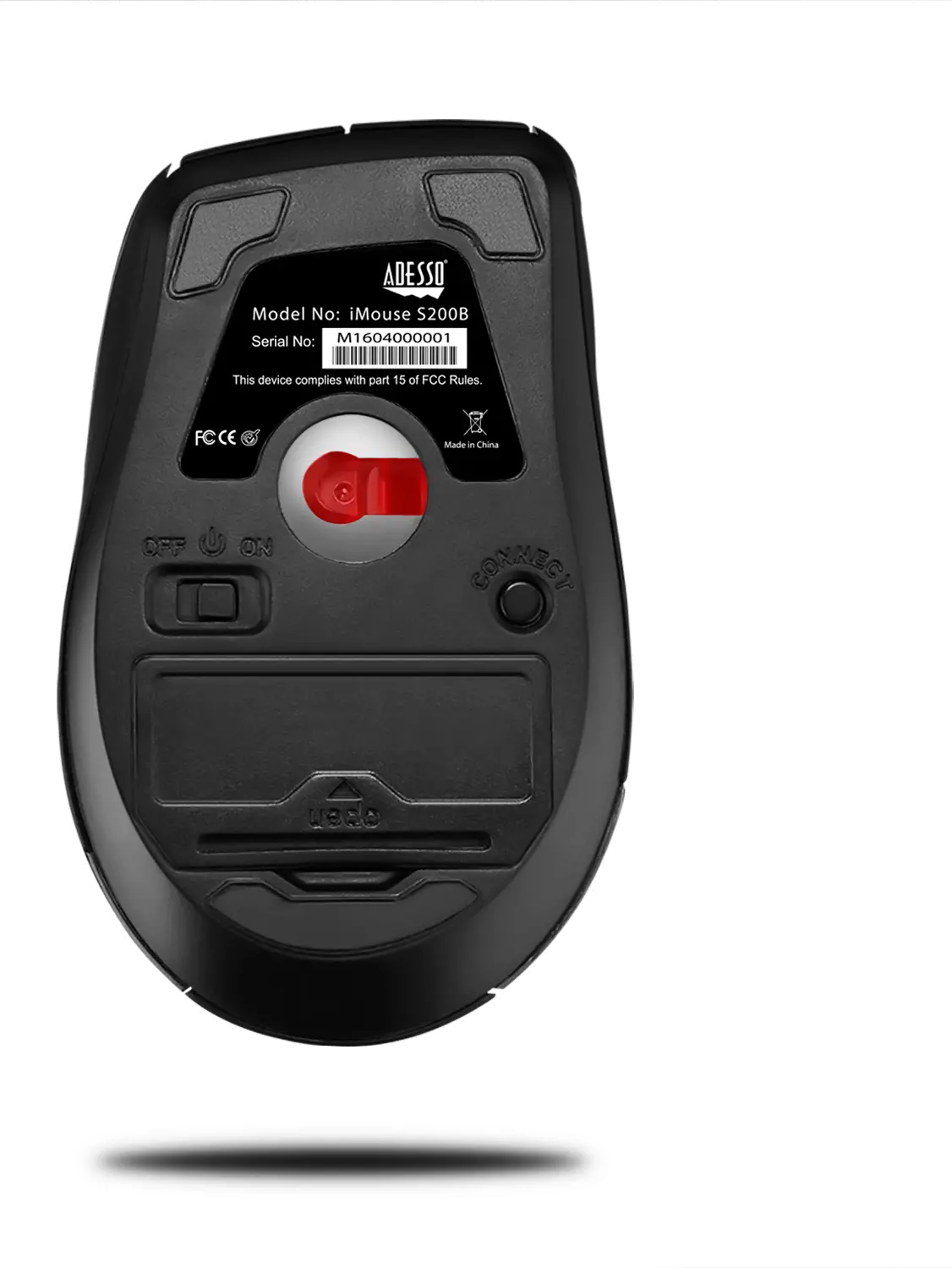 iMOUSE-S200B BLK Adesso iMouse S200B Ergonomic Mini Wireless Mouse-2