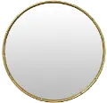 Round Metal Bamboo Wall Mirror