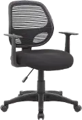 Boss Commercial Grade Black Mesh Task Chair with Arms
