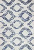 R120-BEBL-4X6-CL210 Emir Blue and Beige 4 x 6 Area Rug