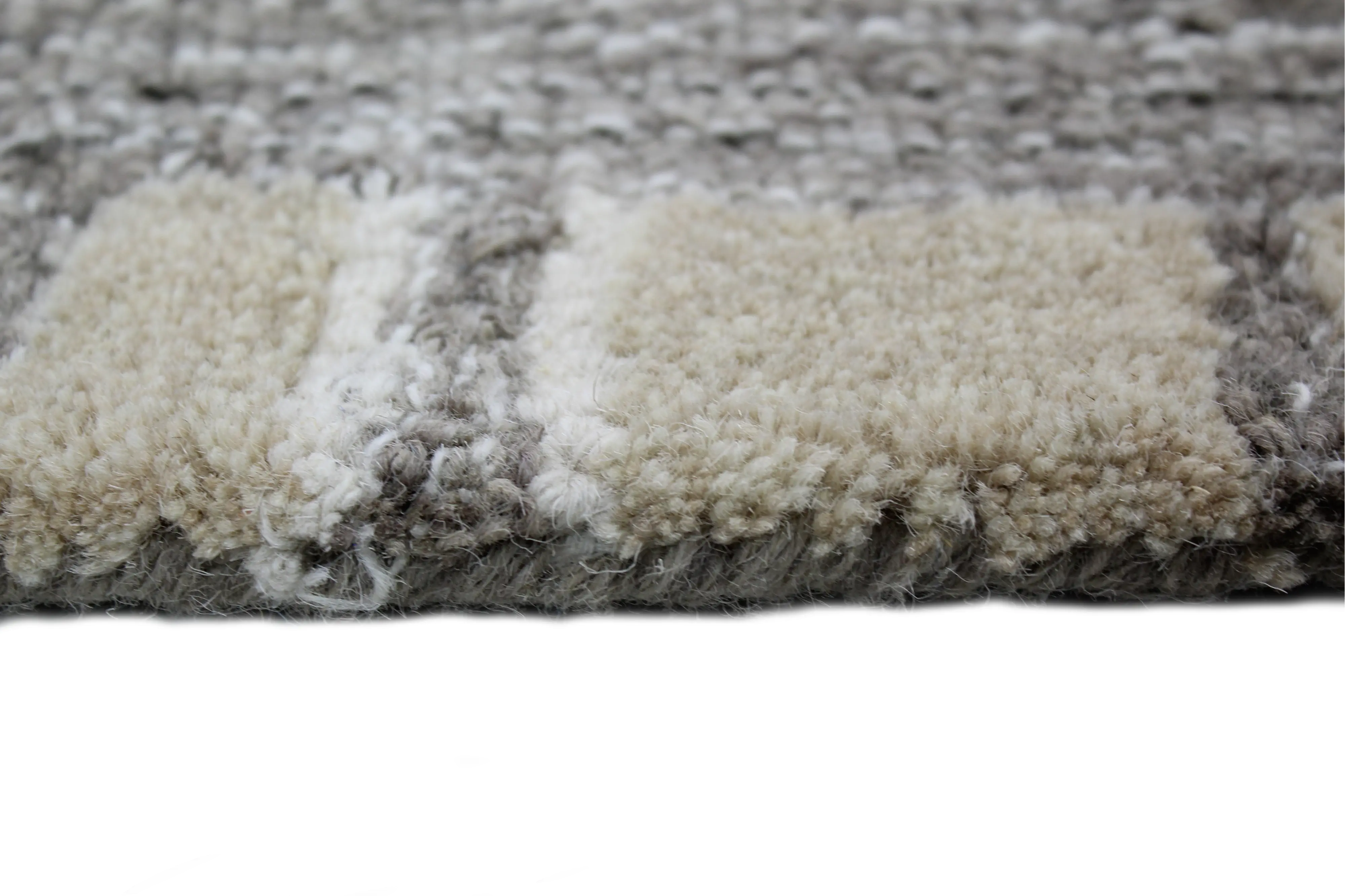 R130-TA-2.6X8-LC165 Noor Taupe Wool 8 Foot Runner Rug-6