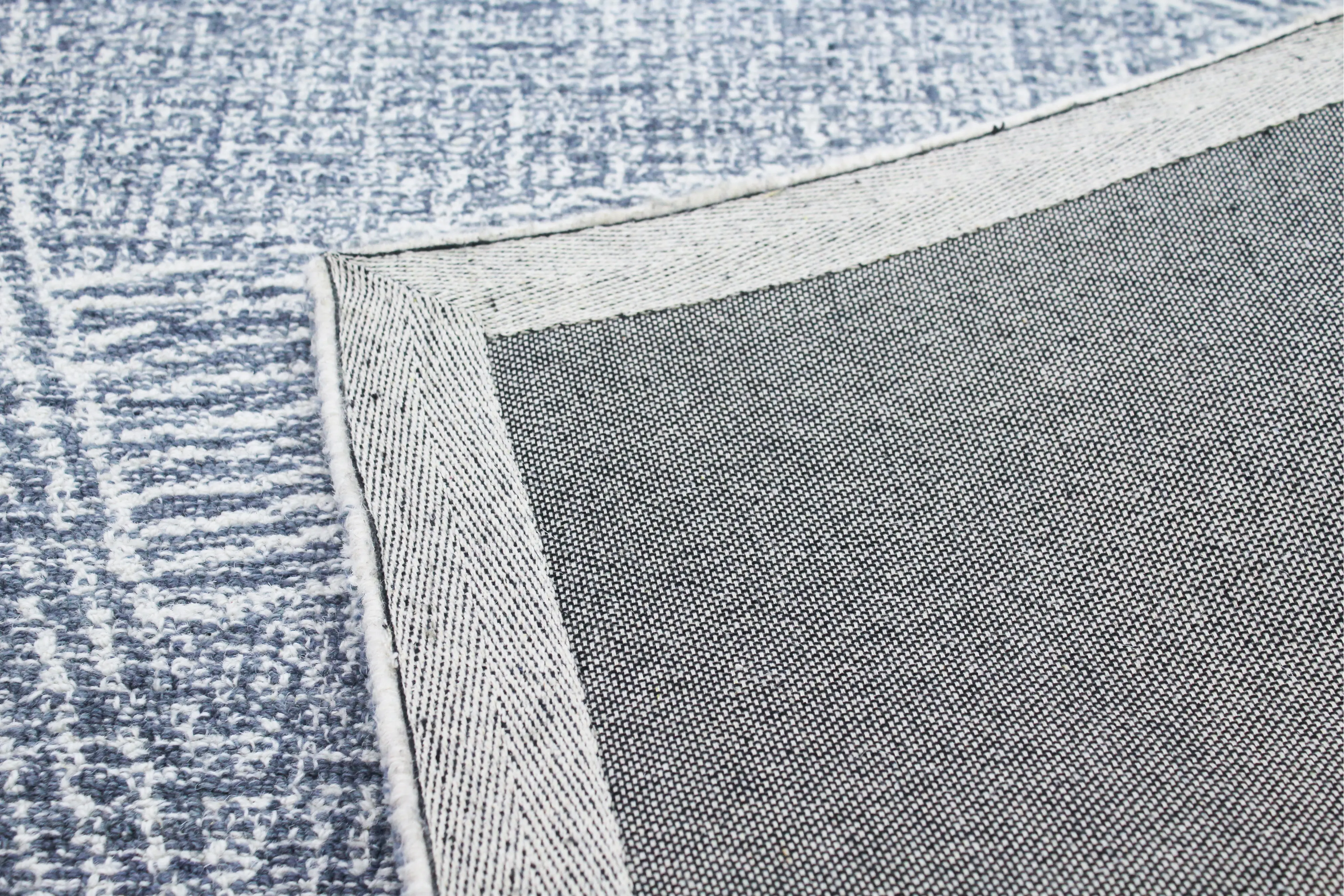 R131-SLA-2.6X8-AL120 Nathanial Slate and White Striped 8 Foot Runner Rug-4
