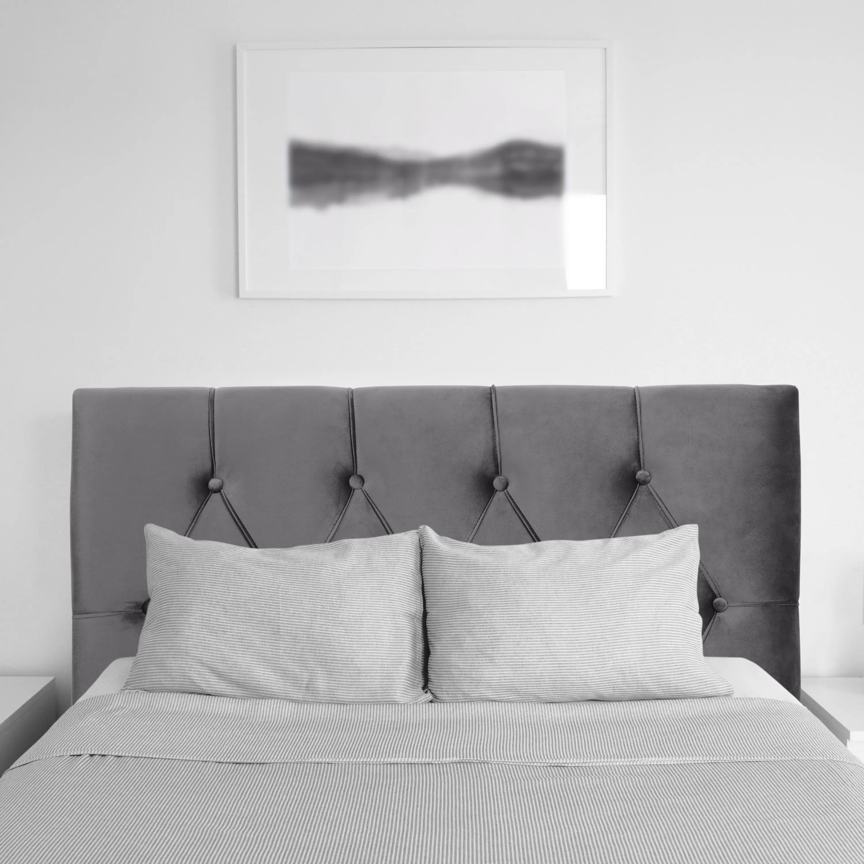 Catalina Gray Velvet Twin Headboard-2
