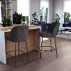 Addison Gray Boucle Bar Stools, Set of 2
