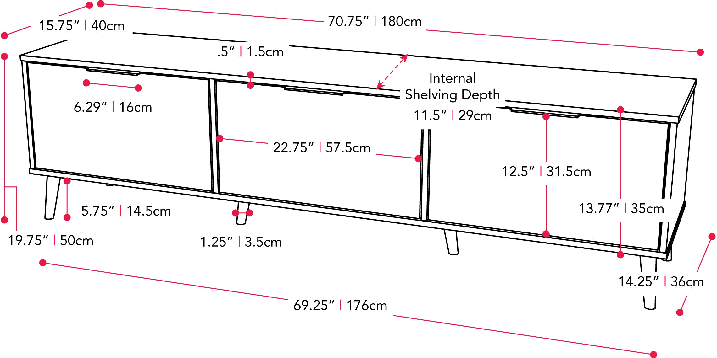 Cole Light Brown Closed Storage TV Stand-12